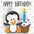 penguin birthday card printable