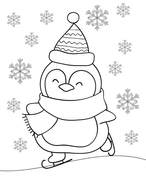 Winter Penguin Coloring Pages Clipart Panda Free Clipart Images