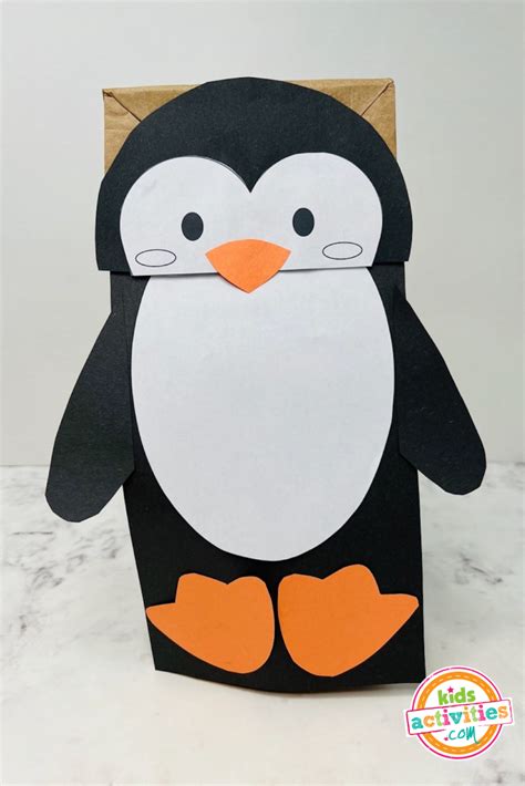 Penguin Puppet Paper Bag