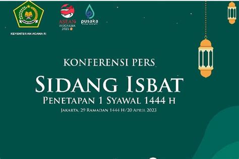 pengumuman sidang isbat lebaran 2023