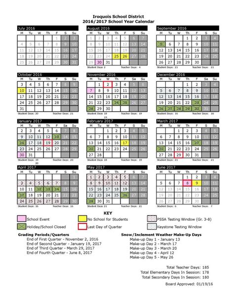 Penn State Behrend Academic Calendar