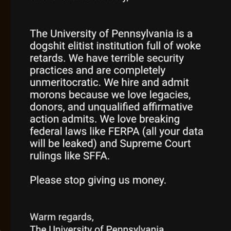 Penn Email Hack Alert