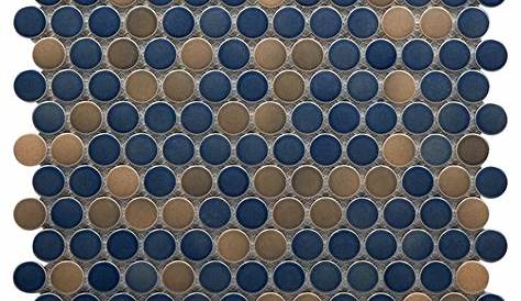 LAU 1" Cobalt Blue Penny Round Mosaic Tile Tile for Less Utah