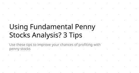 penny stocks analysis