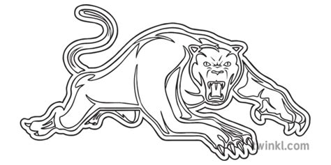 penrith panthers colouring in