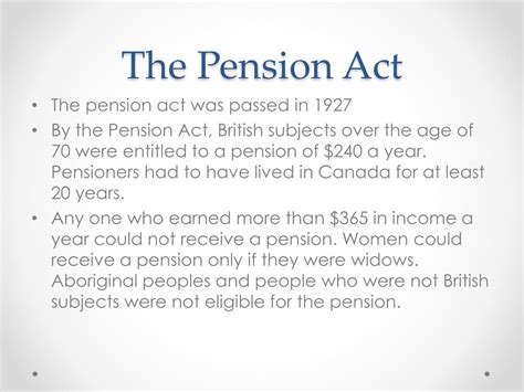 pension act veterans affairs canada