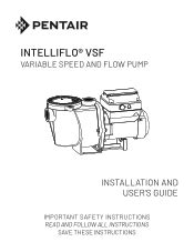 Pentair Intelliflo Vsf Manual