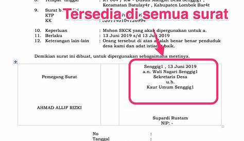 Format Surat Keterangan Ijazah Salah Nama Tempat Tanggal Lahir Nisn