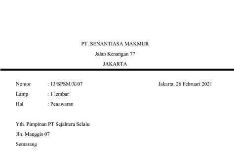 penulisan tempat dan tanggal yang benar