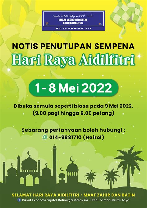 Penutupan Hari Raya