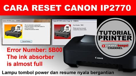 Penyebab Error 5100 pada Printer Canon IP2770