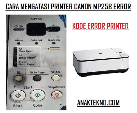 Masalah pada Printer Canon MP258