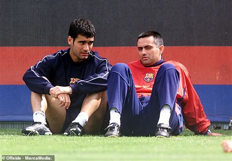 pep and mourinho at barcelona
