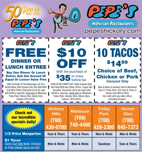 pepe's tacos near me coupons