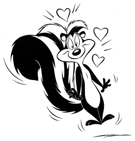 pepe le pew skunk coloring pages