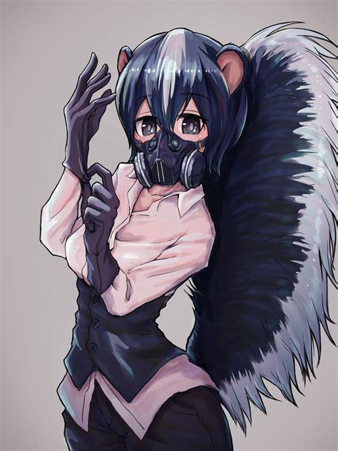 pepe the skunk as anime girl