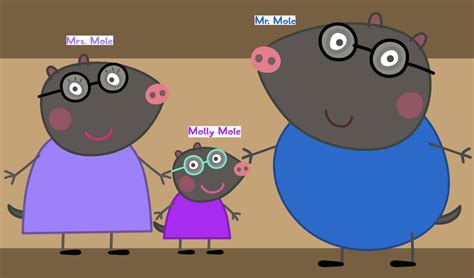 peppa pig mole family