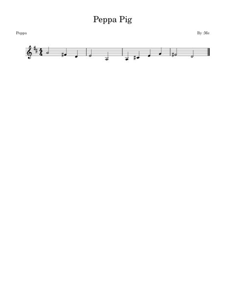 peppa pig theme song clarinet sheet music