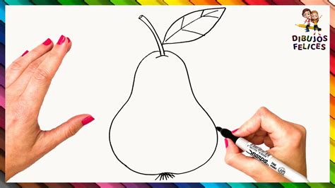 Cómo dibujar un Pera paso a paso Dibujo fácil de Pera y Frutas YouTube