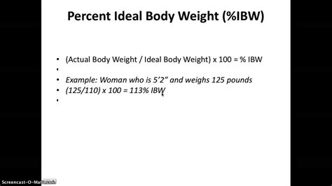 percent ideal body weight equation