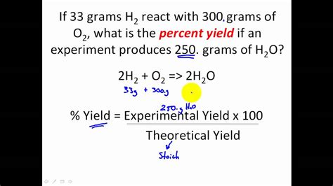 percent yield stoichiometry worksheet