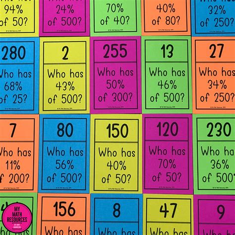 Percentage Games Printable