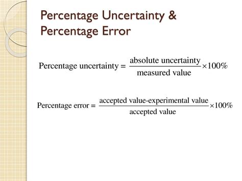Unlock the Secrets of Accuracy: Mastering the Percentage Uncertainty Formula