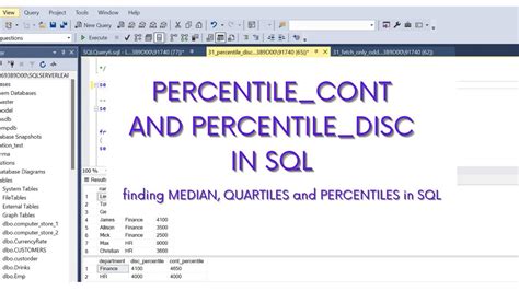 Percentile_Disc() Sql