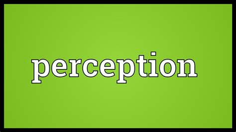 perceptual meaning in kannada