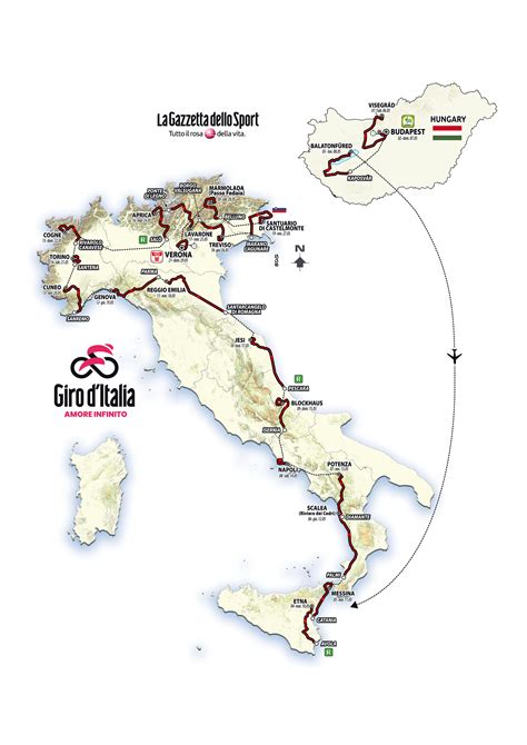 percorso del giro d'italia 2022
