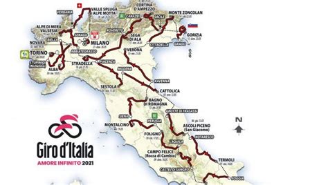 percorso tappe giro italia ciclismo