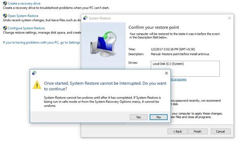 perform a system restore