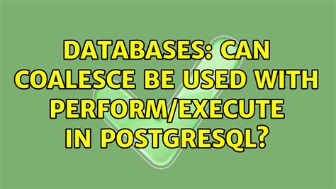 perform vs execute postgresql