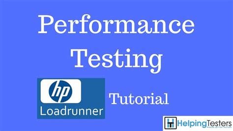 performance testing loadrunner tutorial