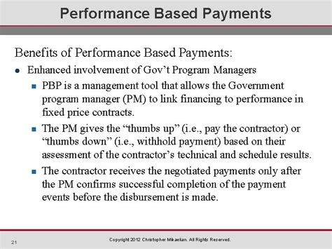 performance-based payments vs progress payments