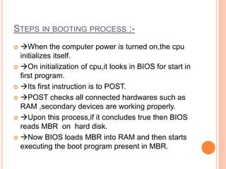 Performing Post-Bootstrap Initialization