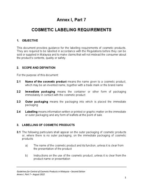 Perfume Labeling Requirements