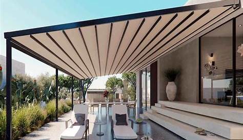 Pergola Rideau Retractable Toile Agencement De Jardin Aux