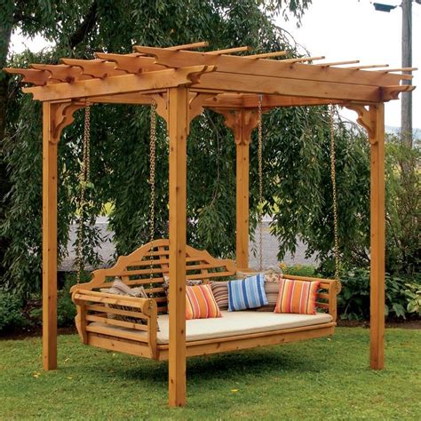pergola with swing set