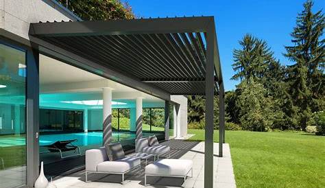Pérgola adosada ajustable terraza de aluminio 3,05x4,36m