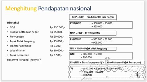 Perhatikan Data Perhitungan Pendapatan Nasional Berikut Dalam Miliar Rupiah