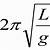 period of simple pendulum formula