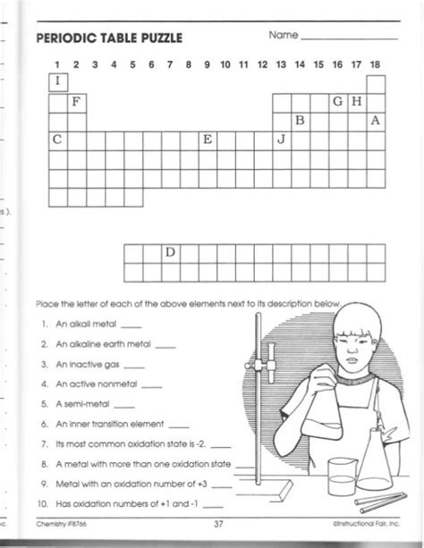 periodic table worksheet answers chemistry if8766
