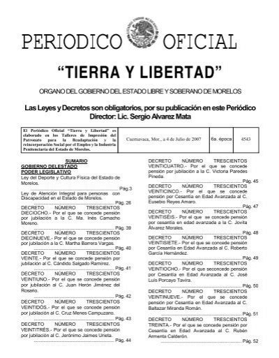 periodico oficial de morelos