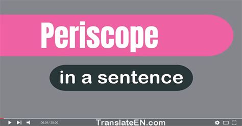periscope definition example sentence