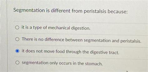 peristalsis is because of