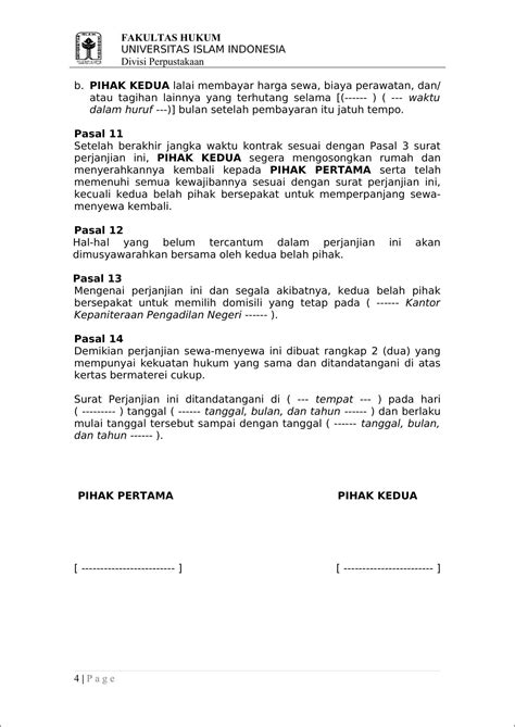 perjanjian dalam bahasa inggris