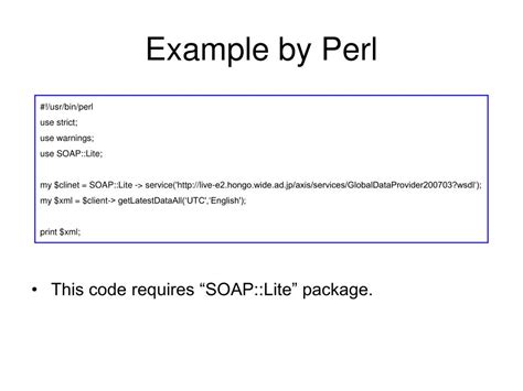 Perl Soap Lite Example