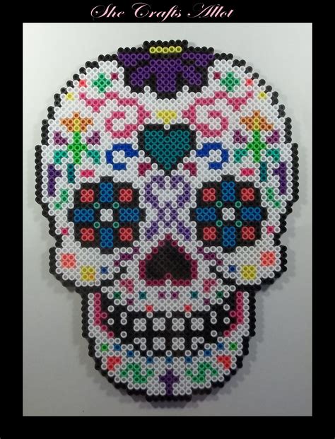 Perler Bead Sugar Skull Pattern