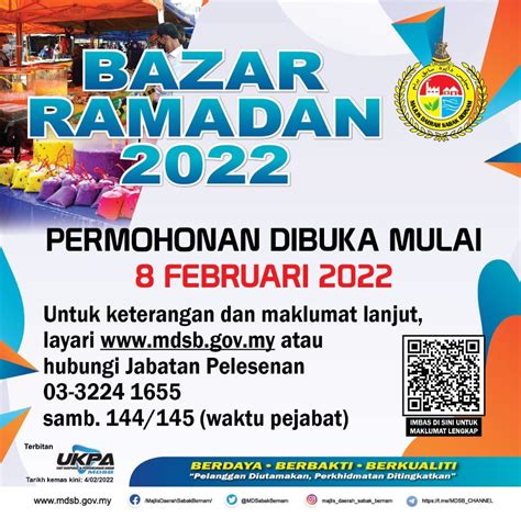 Permohonan Bazar Ramadhan MBJB Tahun 2022 Yayasan Bandaraya Johor Bahru